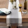 imageDII Dobby Stripe Woven Table Runner 13x108 13x1135 Fringe Included Mineral GrayCool Gray