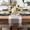 imageDII Dobby Stripe Woven Table Runner 13x108 13x1135 Fringe Included Mineral GrayCool Gray