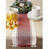 imageDII Dobby Stripe Woven Table Runner 13x108 13x1135 Fringe Included Mineral GrayRedwood