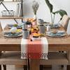 imageDII Dobby Stripe Woven Table Runner 13x108 13x1135 Fringe Included Mineral GraySpice