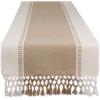 imageDII Dobby Stripe Woven Table Runner 13x108 13x1135 Fringe Included Mineral GrayStone Brown