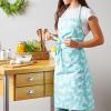 imageDII Everyday Pets Kitchen Collection Chef Apron Large Pockets ampamp AdjustableAqua Dog Print