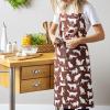 imageDII Everyday Pets Kitchen Collection Chef Apron Large Pockets ampamp AdjustableBrown Cat Print