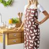 imageDII Everyday Pets Kitchen Collection Chef Apron Large Pockets ampamp AdjustableBrown Cat Print
