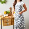 imageDII Everyday Pets Kitchen Collection Chef Apron Large Pockets ampamp AdjustableGrey Cat Print
