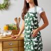 imageDII Everyday Pets Kitchen Collection Chef Apron Large Pockets ampamp AdjustableHunter Green Dog Print