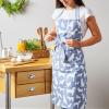 imageDII Everyday Pets Kitchen Collection Chef Apron Large Pockets ampamp AdjustableStonewash Blue Dog Print