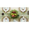 imageDII Farmhouse Braided Stripe Table Runner Collection 15x72 15x77 Fringe Included Navy BlueAntique Green