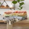 imageDII Farmhouse Braided Stripe Table Runner Collection 15x72 15x77 Fringe Included Navy BlueAntique Green
