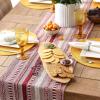imageDII Farmhouse Braided Stripe Table Runner Collection 15x72 15x77 Fringe Included Navy BlueBarn Red