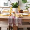 imageDII Farmhouse Braided Stripe Table Runner Collection 15x72 15x77 Fringe Included Navy BlueBarn Red