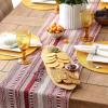 imageDII Farmhouse Braided Stripe Table Runner Collection 15x72 15x77 Fringe Included Navy BlueBarn Red