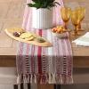 imageDII Farmhouse Braided Stripe Table Runner Collection 15x72 15x77 Fringe Included Navy BlueBarn Red