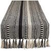imageDII Farmhouse Braided Stripe Table Runner Collection 15x72 15x77 Fringe Included Navy BlueBlack
