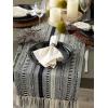 imageDII Farmhouse Braided Stripe Table Runner Collection 15x72 15x77 Fringe Included Navy BlueBlack