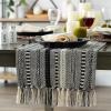 imageDII Farmhouse Braided Stripe Table Runner Collection 15x72 15x77 Fringe Included Navy BlueBlack