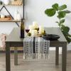 imageDII Farmhouse Braided Stripe Table Runner Collection 15x72 15x77 Fringe Included Navy BlueBlack