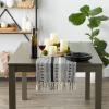 imageDII Farmhouse Braided Stripe Table Runner Collection 15x72 15x77 Fringe Included Navy BlueBlack