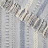 imageDII Farmhouse Braided Stripe Table Runner Collection 15x72 15x77 Fringe Included Navy BlueCool Gray
