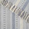 imageDII Farmhouse Braided Stripe Table Runner Collection 15x72 15x77 Fringe Included Navy BlueCool Gray