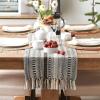 imageDII Farmhouse Braided Stripe Table Runner Collection 15x72 15x77 Fringe Included Navy BlueDark Brown