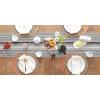 imageDII Farmhouse Braided Stripe Table Runner Collection 15x72 15x77 Fringe Included Navy BlueDark Brown