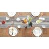 imageDII Farmhouse Braided Stripe Table Runner Collection 15x72 15x77 Fringe Included Navy BlueDark Brown