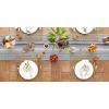 imageDII Farmhouse Braided Stripe Table Runner Collection 15x72 15x77 Fringe Included Navy BlueFrench Blue