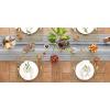 imageDII Farmhouse Braided Stripe Table Runner Collection 15x72 15x77 Fringe Included Navy BlueFrench Blue