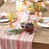 imageDII Farmhouse Braided Stripe Table Runner Collection 15x72 15x77 Fringe Included Navy BlueSpice