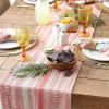 imageDII Farmhouse Braided Stripe Table Runner Collection 15x72 15x77 Fringe Included Navy BlueSpice
