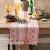 imageDII Farmhouse Braided Stripe Table Runner Collection 15x72 15x77 Fringe Included Navy BlueSpice