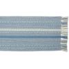 imageDII Farmhouse Braided Stripe Table Runner Collection 15x72 15x77 Fringe Included Navy BlueStonewash Blue