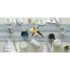 imageDII Farmhouse Braided Stripe Table Runner Collection 15x72 15x77 Fringe Included Navy BlueStonewash Blue