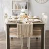 imageDII Farmhouse Braided Stripe Table Runner Collection 15x72 15x77 Fringe Included Navy BlueVintage Linen