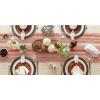 imageDII Farmhouse Braided Stripe Table Runner Collection 15x72 15x77 Fringe Included Navy BlueVintage Red