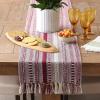 imageDII Farmhouse Braided Stripe Table Runner Collection 15x72 15x77 Fringe Included Navy BlueWine