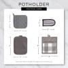 imageDII French Stripe Kitchen Collection Chambray Blue Potholders 2 Count