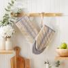 imageDII French Stripe Kitchen Collection Nautical Blue Oven Mitts 2 Count