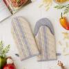 imageDII French Stripe Kitchen Collection Nautical Blue Oven Mitts 2 Count