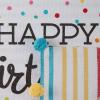 imageDII Happy Birthday Confetti Collection Skirted ApronReversible Table Runner  14x72
