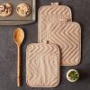 imageDII Heat Resistant Quilted Cotton Pot Holder Set Designed with Space to Personalize Allowing a Customized Design 7x9 Black 3 CountStone