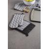 imageDII Herringbone Kitchen Collection Pot Holder Set 85x8 Black ampamp White 2 Piece