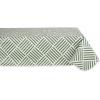 imageDII IndoorOutdoor Vinyl Tabletop Collection Grid Pattern Flannel Backed Tablecloth 70quot Round NavyArtichoke Green