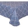 imageDII IndoorOutdoor Vinyl Tabletop Collection Grid Pattern Flannel Backed Tablecloth 70quot Round NavyNavy