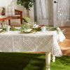 imageDII IndoorOutdoor Vinyl Tabletop Collection Grid Pattern Flannel Backed Tablecloth 70quot Round NavyStone