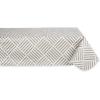 imageDII IndoorOutdoor Vinyl Tabletop Collection Grid Pattern Flannel Backed Tablecloth 70quot Round NavyStone
