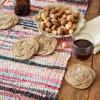 imageDII Jute Burlap Collection Kitchen Tabletop Table Runner 14x72 Double Border Barn RedBraided Natural