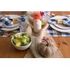 imageDII Jute Burlap Collection Kitchen Tabletop Table Runner 14x72 Double Border Barn RedCenter Stripe Artichoke