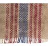 imageDII Jute Burlap Collection Kitchen Tabletop Table Runner 14x72 Double Border Barn RedCenter Stripe Blue  Red